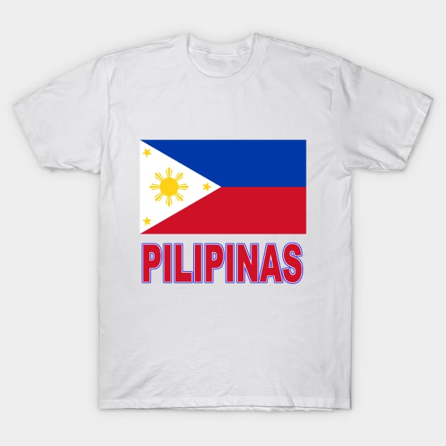 Pilipinas - Filipino National Flag Design T-Shirt by Naves